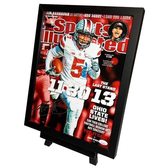 BRAXTON MILLER NCAA OHIO STATE SIGNED AUTOGRAPHED OVERSIZED 11 X 14 JIM HARBAUGH - Picture 5 of 7